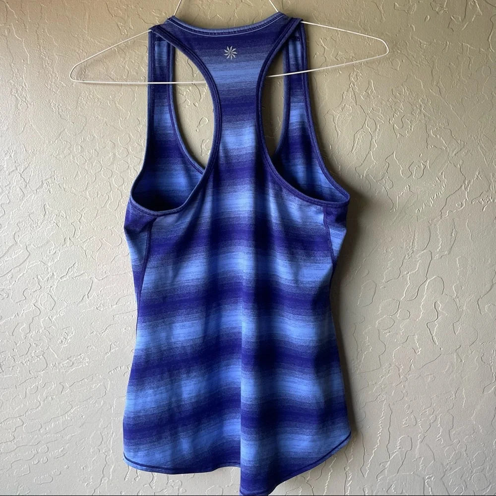 Athleta Chi Ombré blue stripe tank top small - Picture 5 of 11
